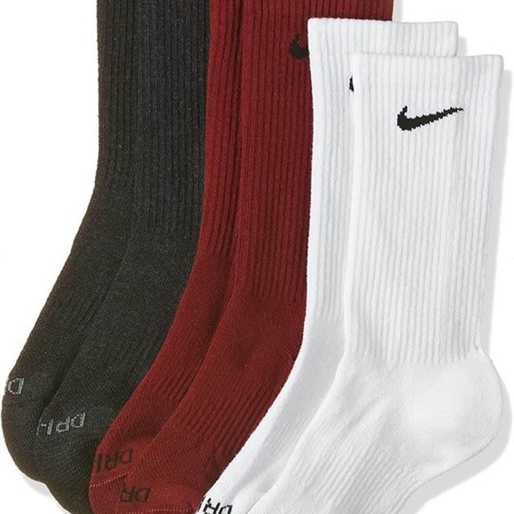 BRAND NEW men Nike everyday plus cotton cushioned crew socks 3 pack - Picture 2 of 5